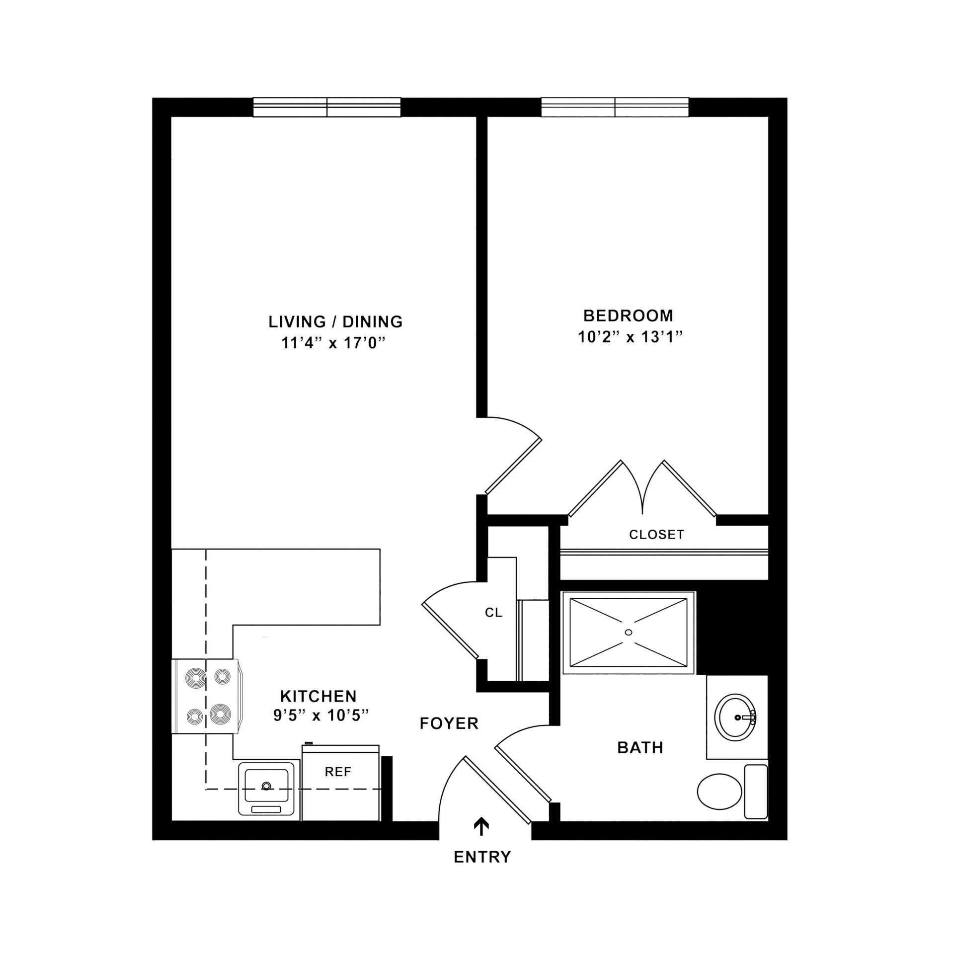 Apartment A 1 Bedroom 1 Bathroom at Weinberg Village III Apartment A 1 Bedroom 1 Bathroom at Weinberg Village III