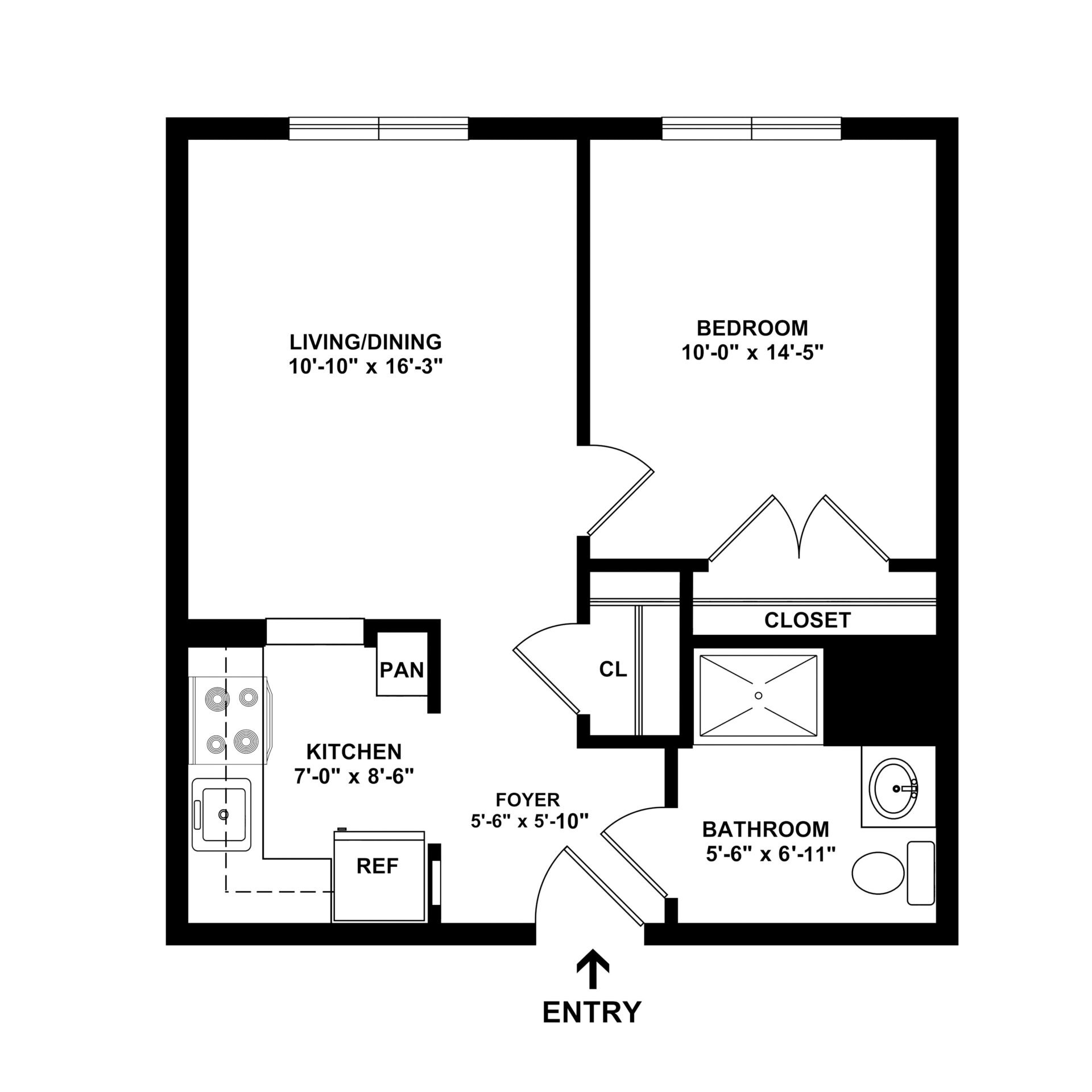 Apartment A 1 Bedroom 1 Bathroom at Weinberg Village I Apartment A 1 Bedroom 1 Bathroom at Weinberg Village I