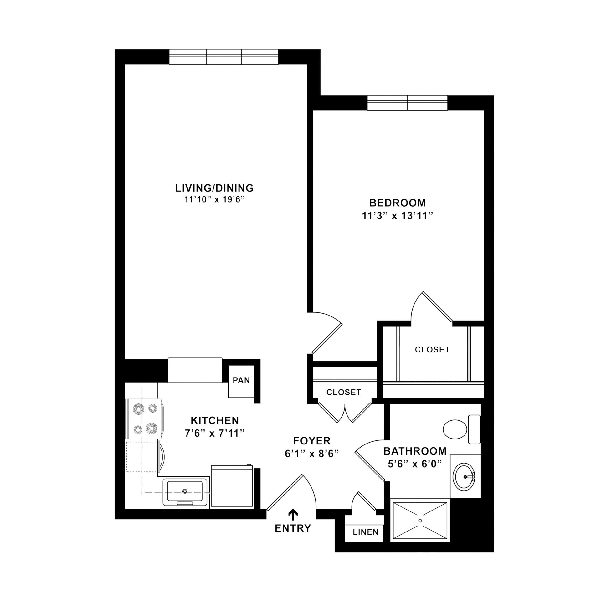 Apartment A 1 Bedroom 1 Bathroom at Weinberg Village II Apartment A 1 Bedroom 1 Bathroom at Weinberg Village II
