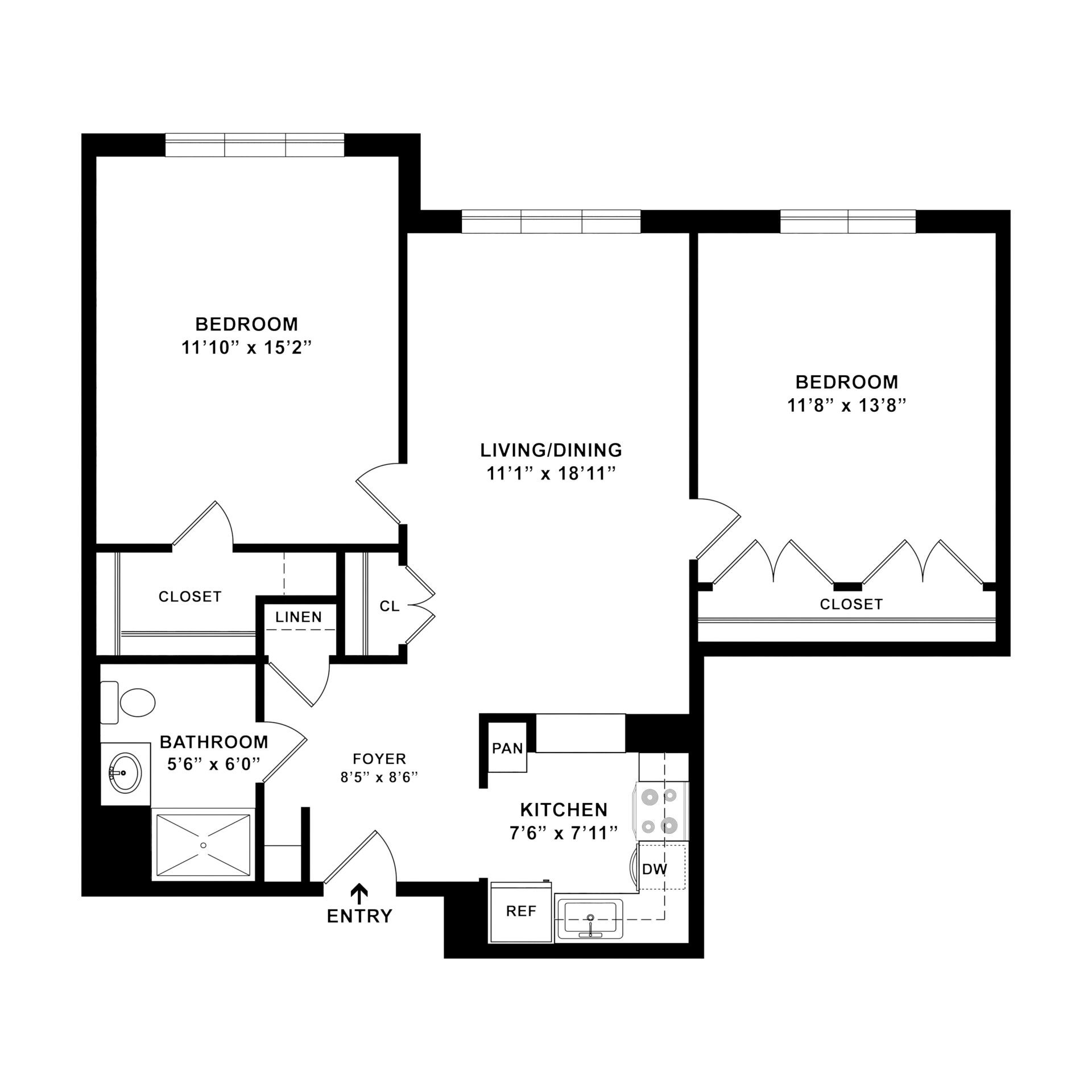 Apartment F 2 Bedroom 1 Bathroom at Weinberg Village II Apartment F 2 Bedroom 1 Bathroom at Weinberg Village II
