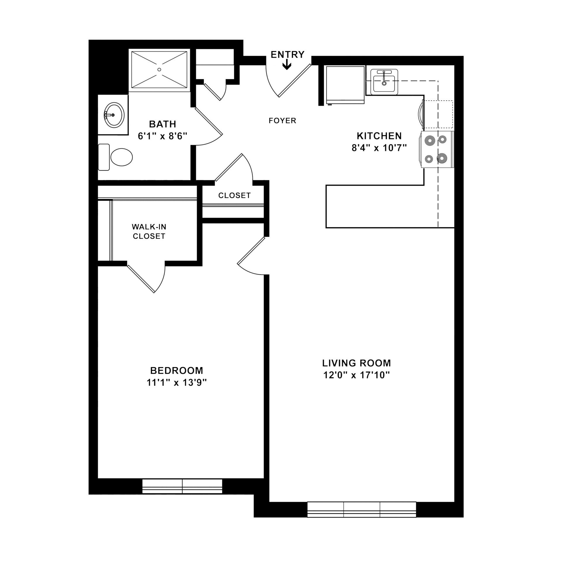 Apartment A 1 Bedroom 1 Bathroom at Weinberg Village IV Apartment A 1 Bedroom 1 Bathroom at Weinberg Village IV