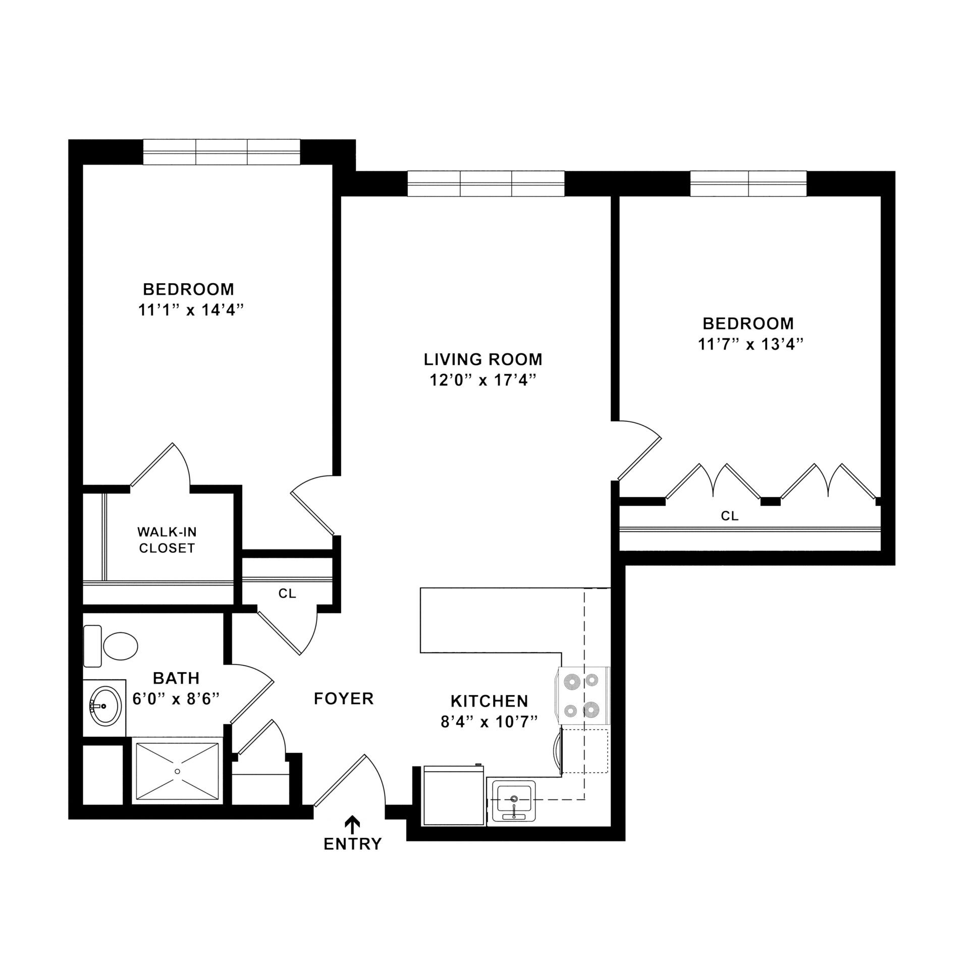 Apartment F 2 Bedroom 1 Bathroom at Weinberg Village IV Apartment F 2 Bedroom 1 Bathroom at Weinberg Village IV