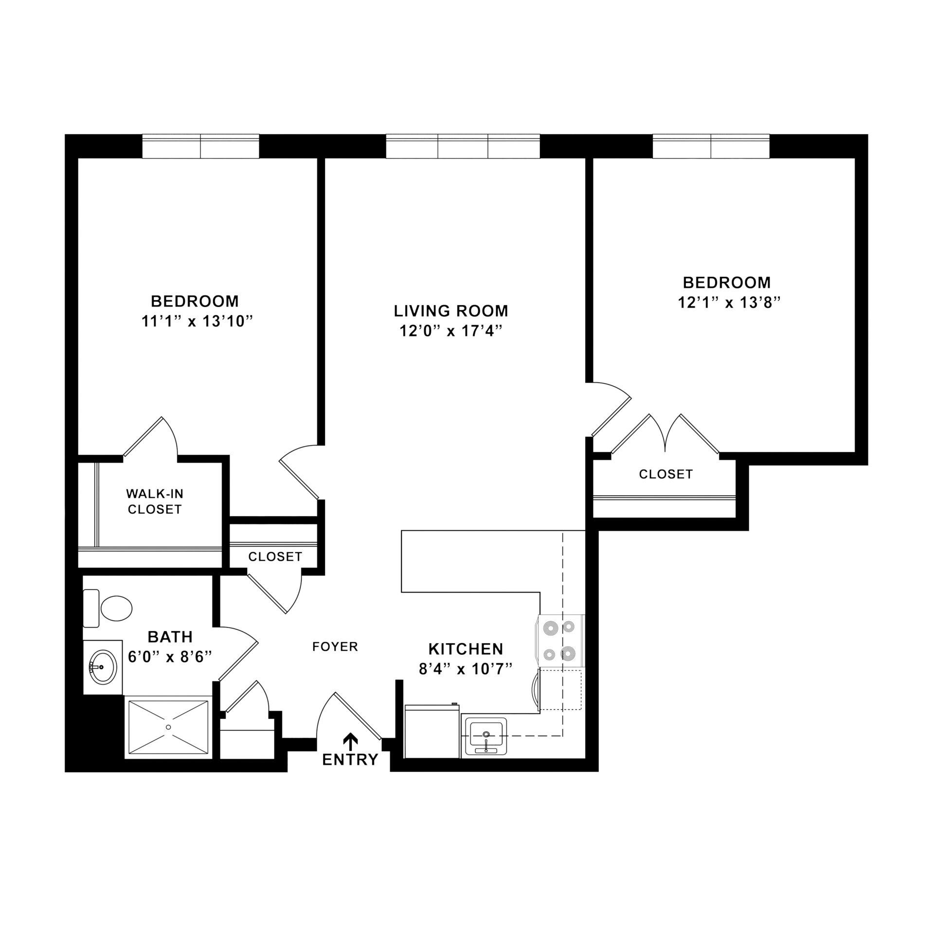 Apartment G 2 Bedroom 1 Bathroom at Weinberg Village IV Apartment G 2 Bedroom 1 Bathroom at Weinberg Village IV
