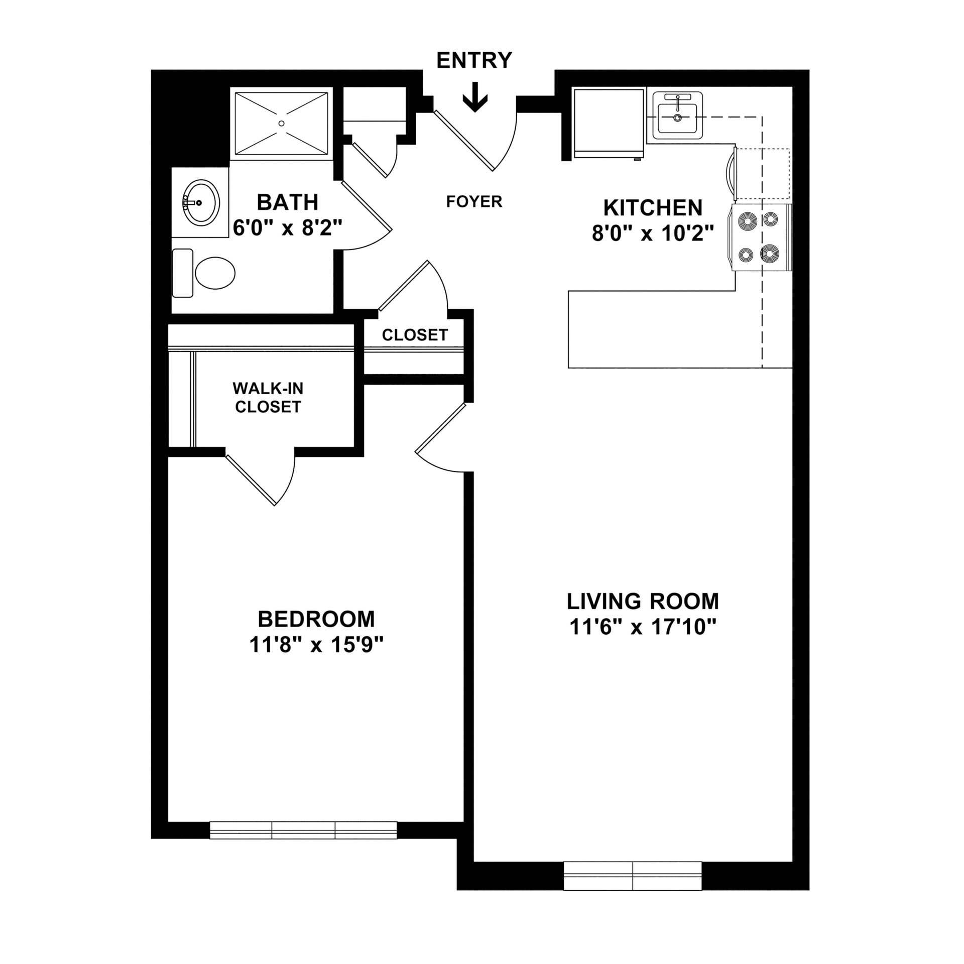 Apartment A 1 Bedroom 1 Bathroom at Weinberg Village V Apartment A 1 Bedroom 1 Bathroom at Weinberg Village V