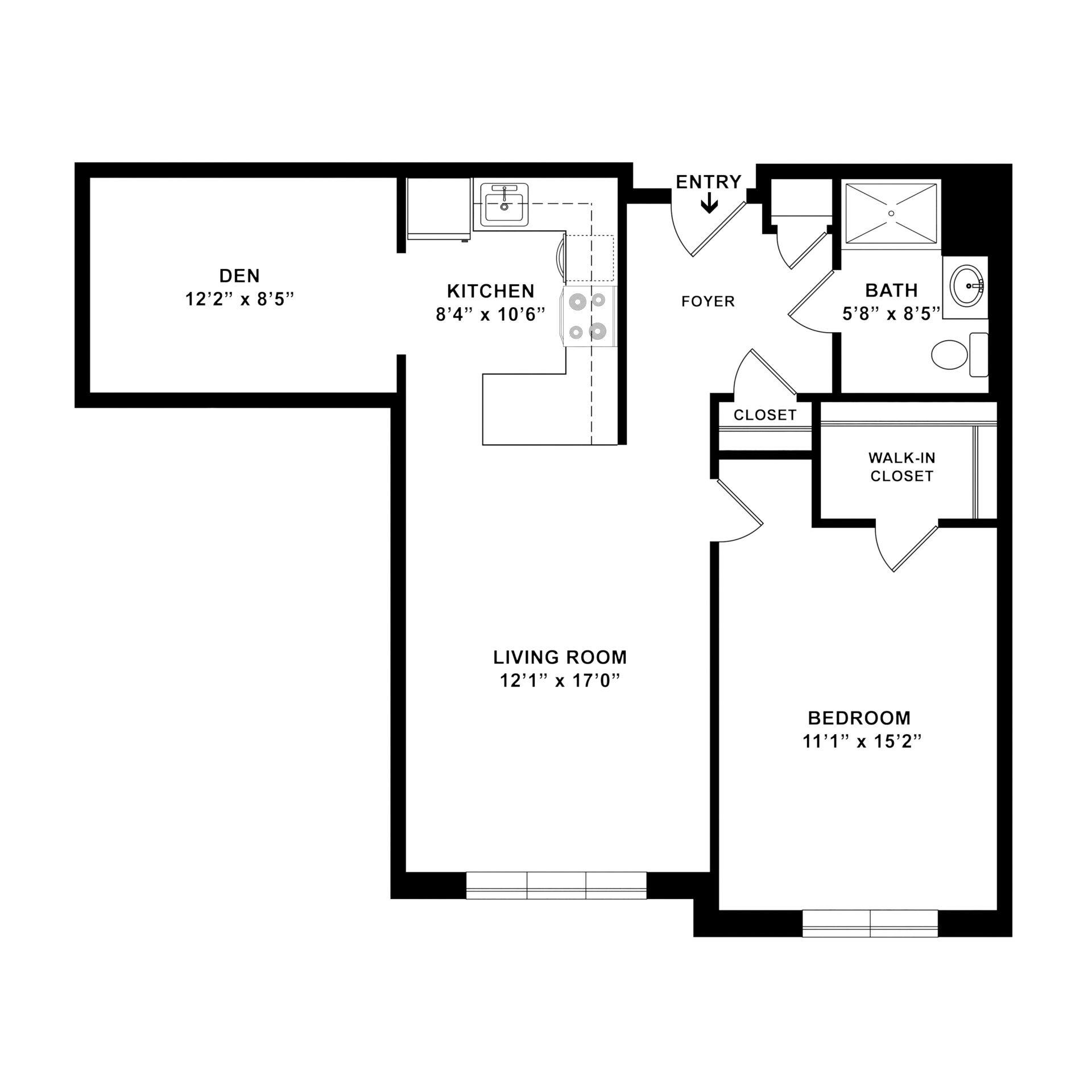 Apartment C 1 Bedroom 1 Bathroom at Weinberg Village V Apartment C 1 Bedroom 1 Bathroom at Weinberg Village V