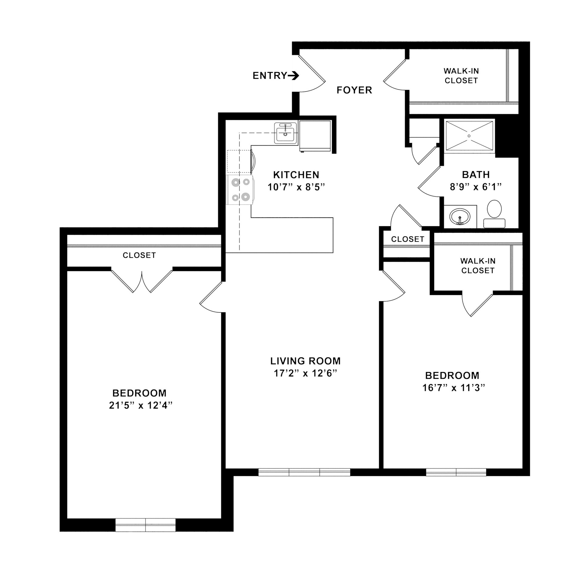 Apartment D1 2 Bedroom 1 Bathroom at Weinberg Village V Apartment D1 2 Bedroom 1 Bathroom at Weinberg Village V