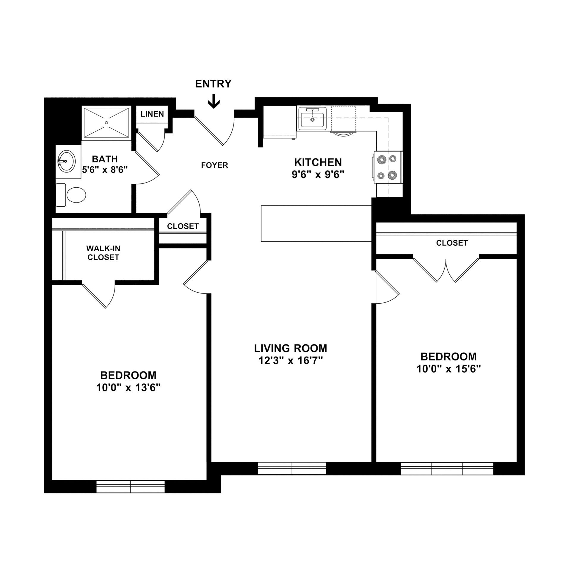 Apartment E1 2 Bedroom 1 Bathroom at Weinberg Village V Apartment E1 2 Bedroom 1 Bathroom at Weinberg Village V