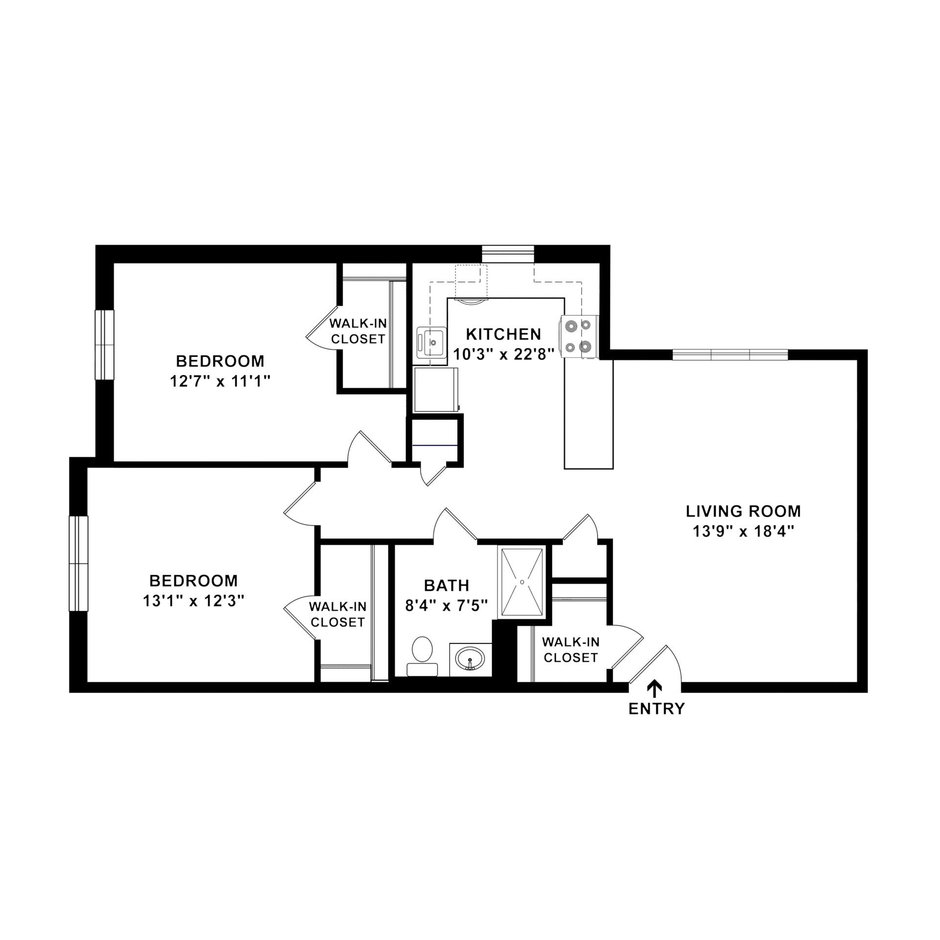 Apartment F 2 Bedroom 1 Bathroom at Weinberg Village V Apartment F 2 Bedroom 1 Bathroom at Weinberg Village V